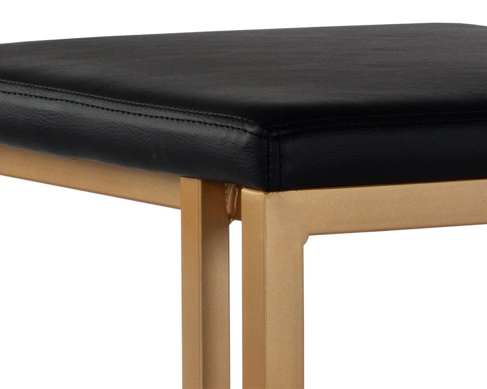 Boone Counter Stool - Champagne Gold - Onyx - Central Designs