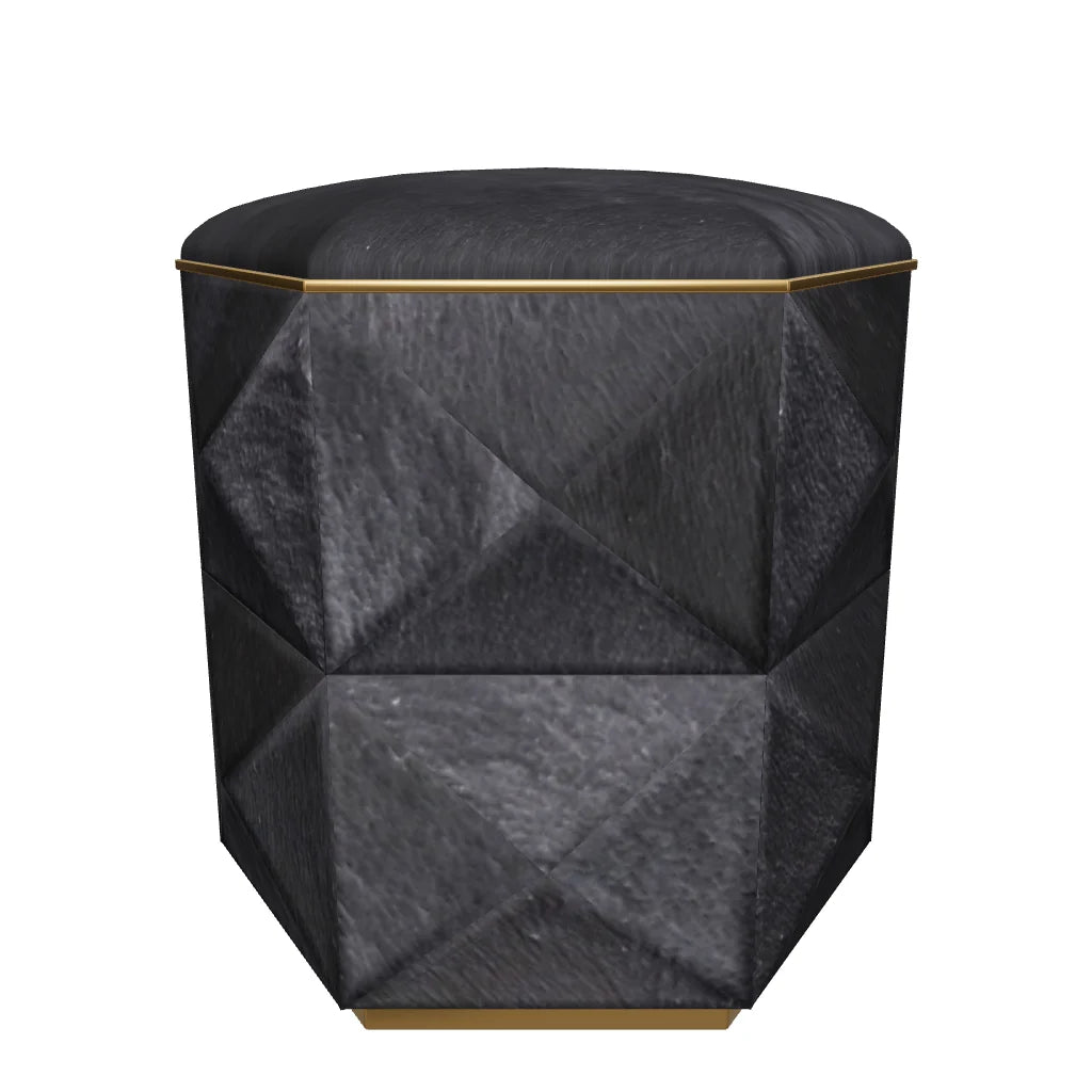 Ashanti Storage Ottoman - Black