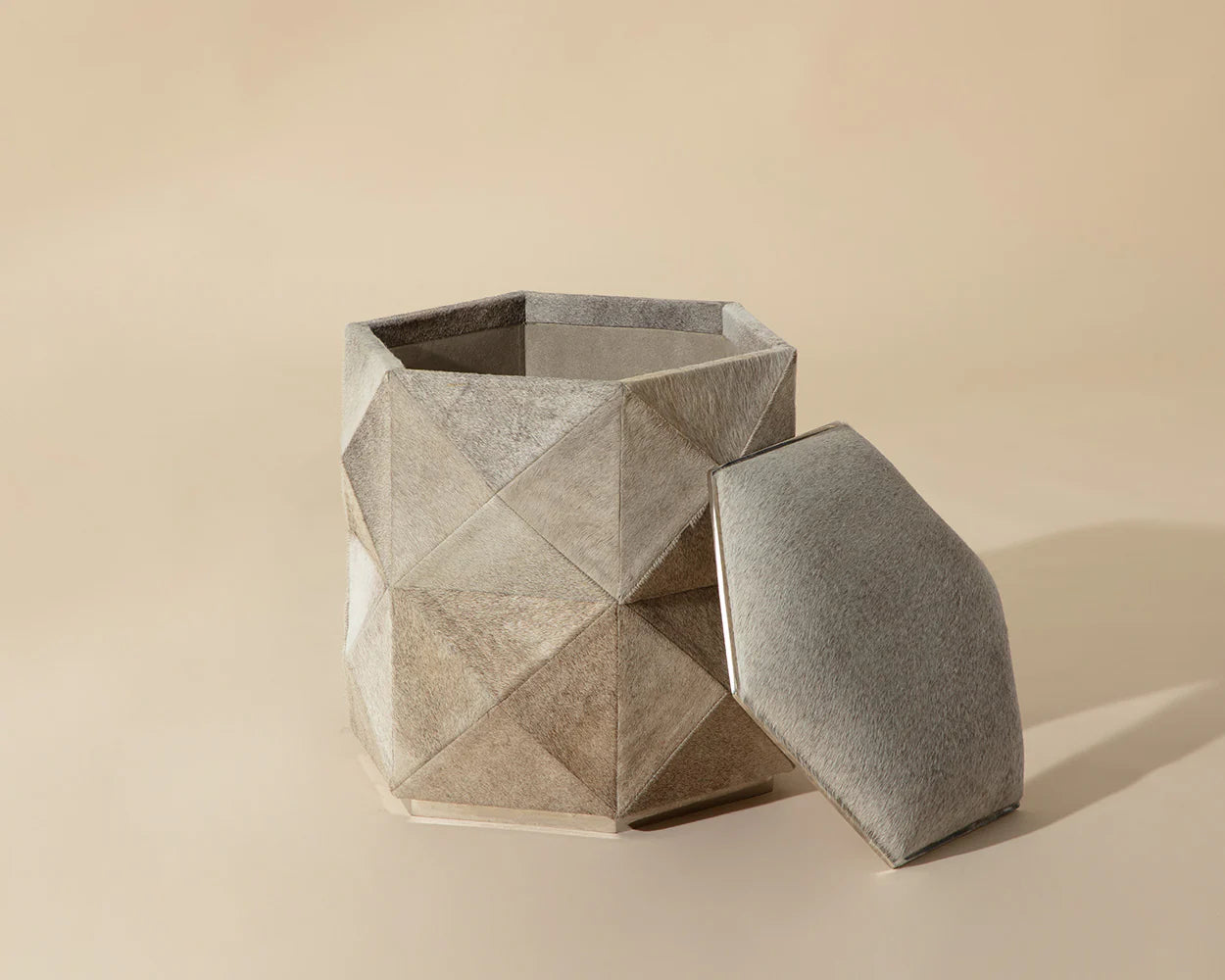 Ashanti Storage Ottoman - Grey