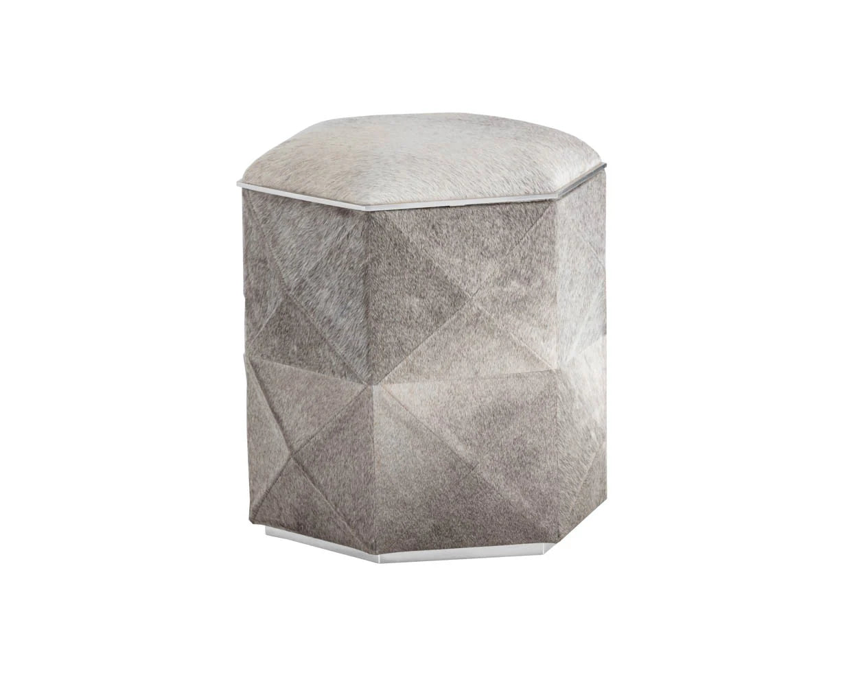 Ashanti Storage Ottoman - Grey