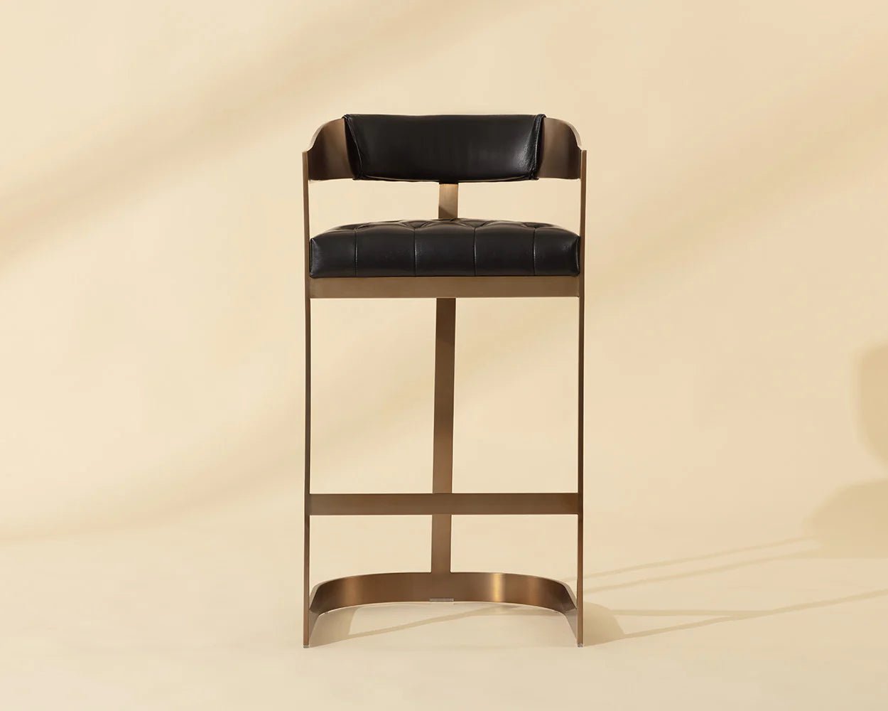 Beaumont Bar Stool - Antique Brass - Cantina Black - Central Designs