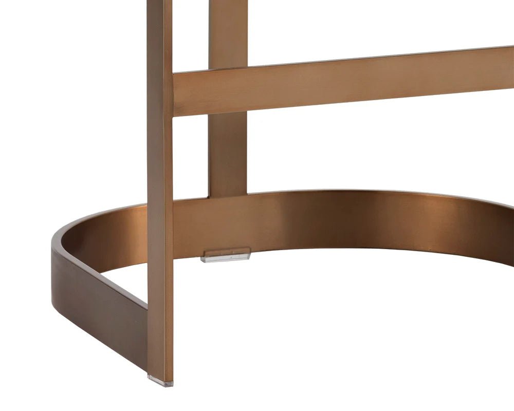 Beaumont Bar Stool - Antique Brass - Cantina Black - Central Designs