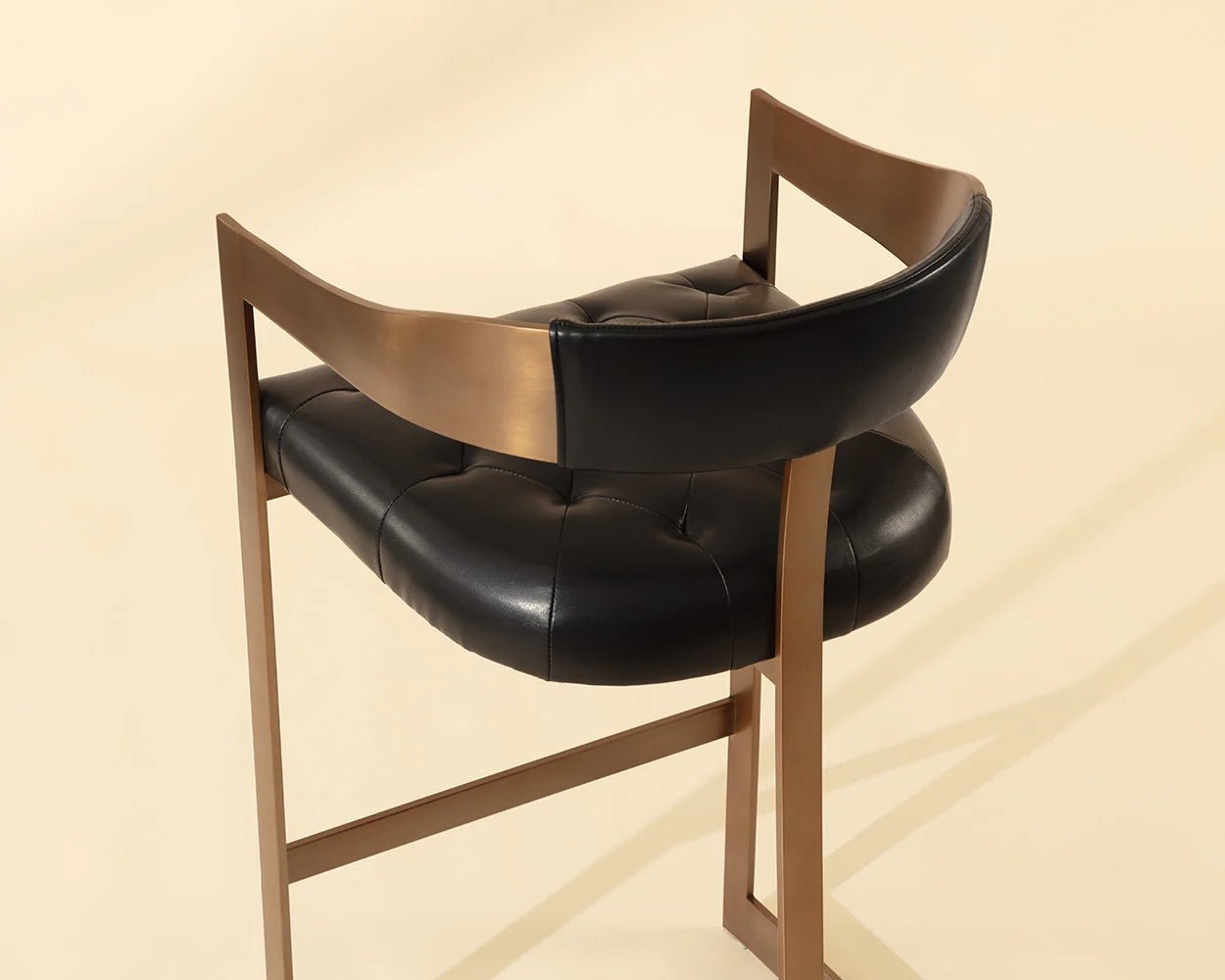Beaumont Bar Stool - Antique Brass - Cantina Black - Central Designs