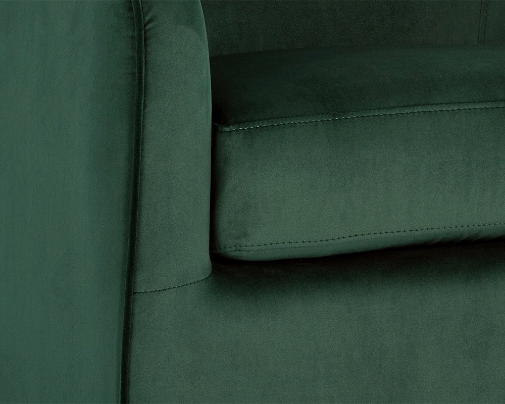 Hazel Swivel Lounge Chair - Gold - Deep Green Sky - Central Designs