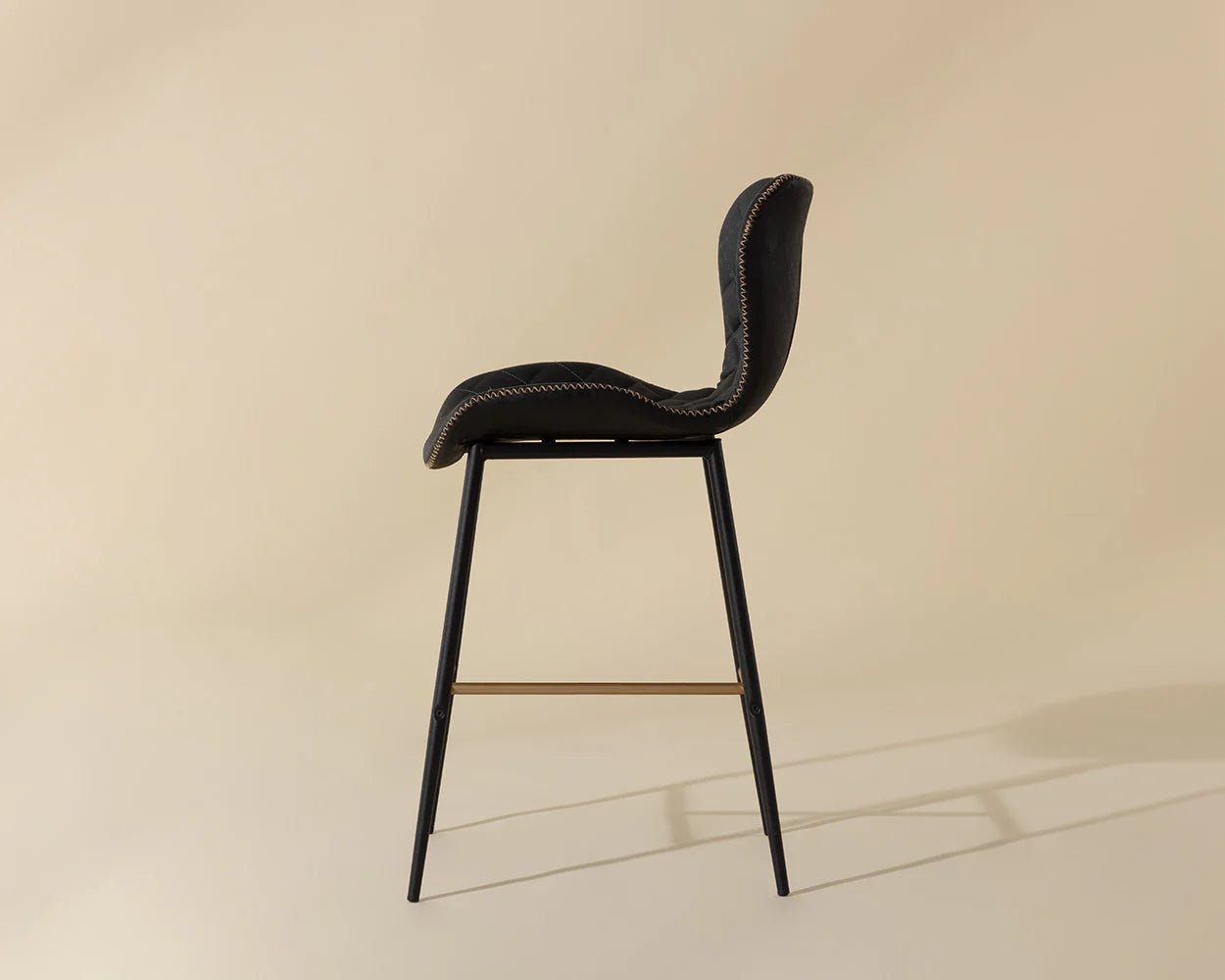 Lyla Counter Stool - Antique Black - Central Designs