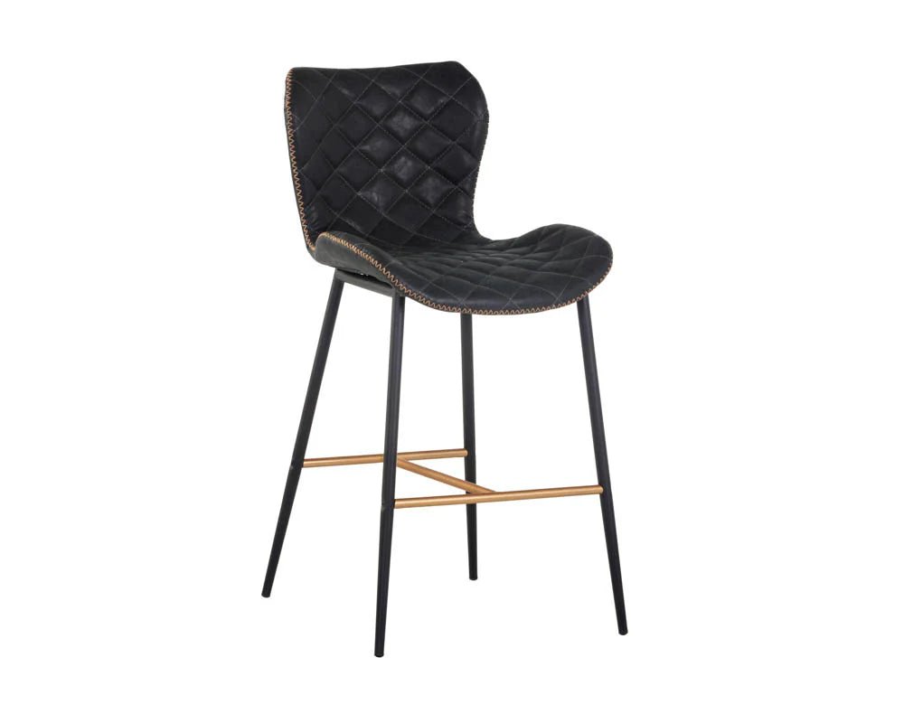 Lyla Counter Stool - Antique Black - Central Designs
