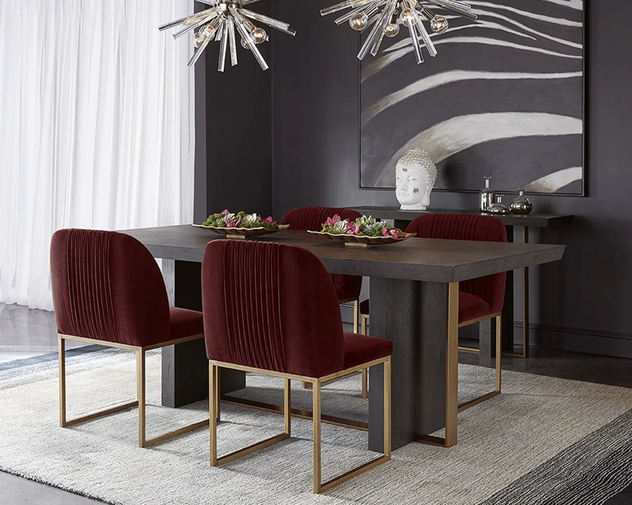 Nevin Dining Chair - Merlot - Central Designs