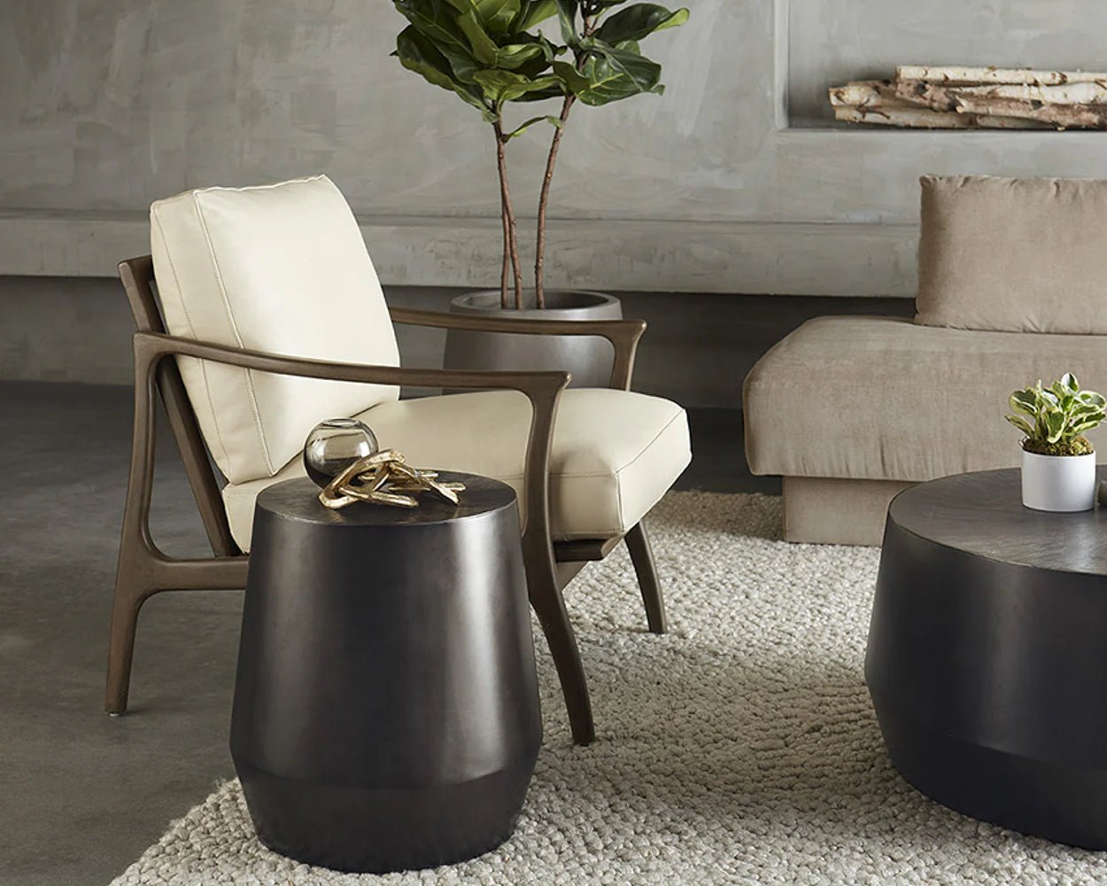 Creed End Table - Gunmetal - Central Designs