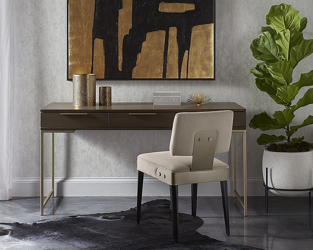 Rebel Desk - Gold - Raw Umber - Central Designs