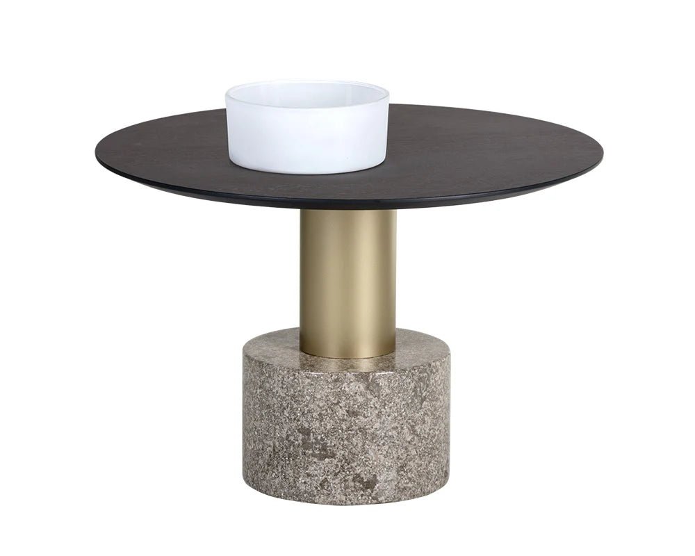 Monaco Coffee Table - Gold - Grey Marble / Charcoal Grey - Central Designs