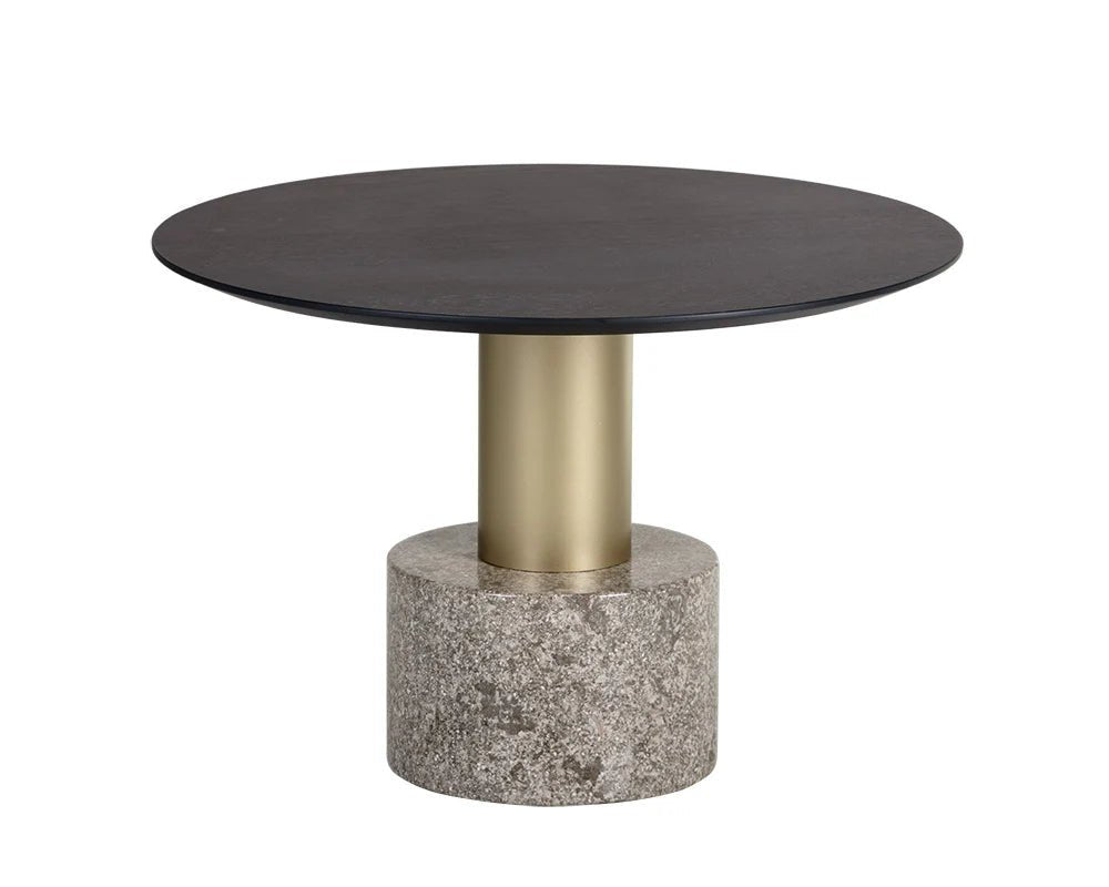Monaco Coffee Table - Gold - Grey Marble / Charcoal Grey - Central Designs