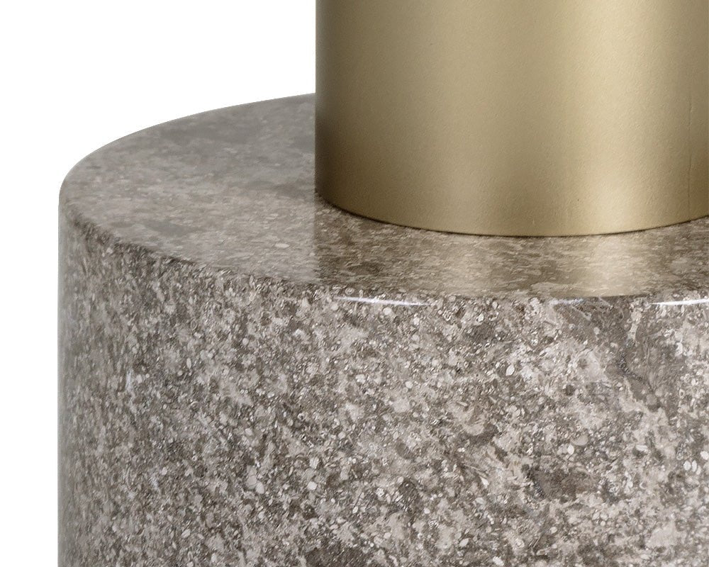 Monaco Coffee Table - Gold - Grey Marble / Charcoal Grey - Central Designs