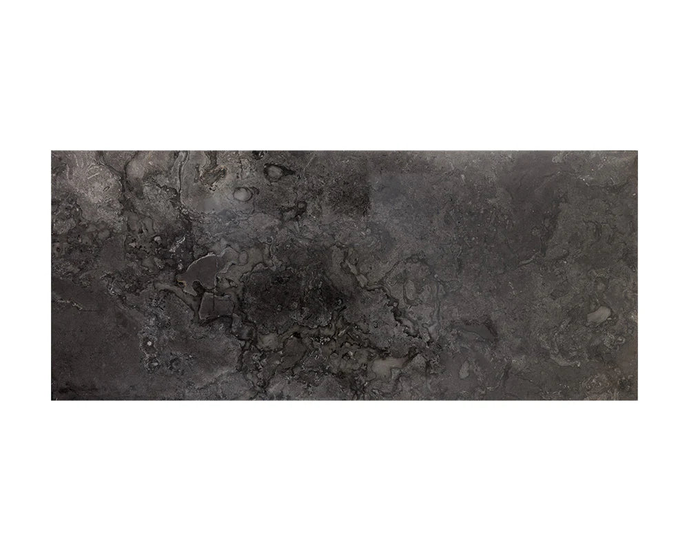 Stamos Desk - Black - Grey Marble / Charcoal Grey - Central Designs