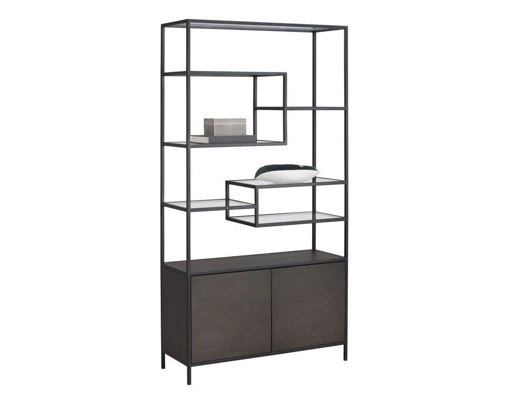 Stamos Bookcase - Charcoal Grey