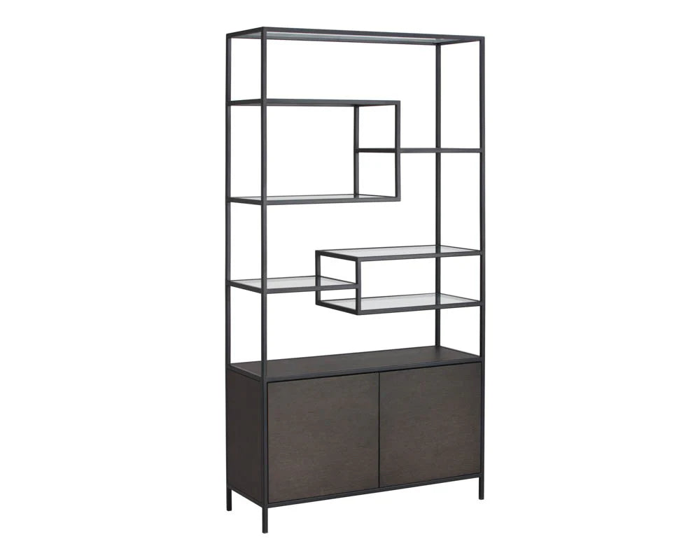 Stamos Bookcase - Charcoal Grey