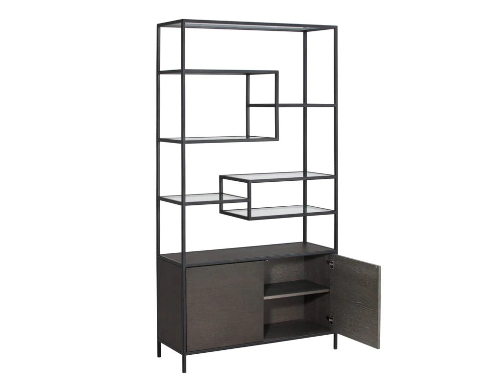 Stamos Bookcase - Charcoal Grey