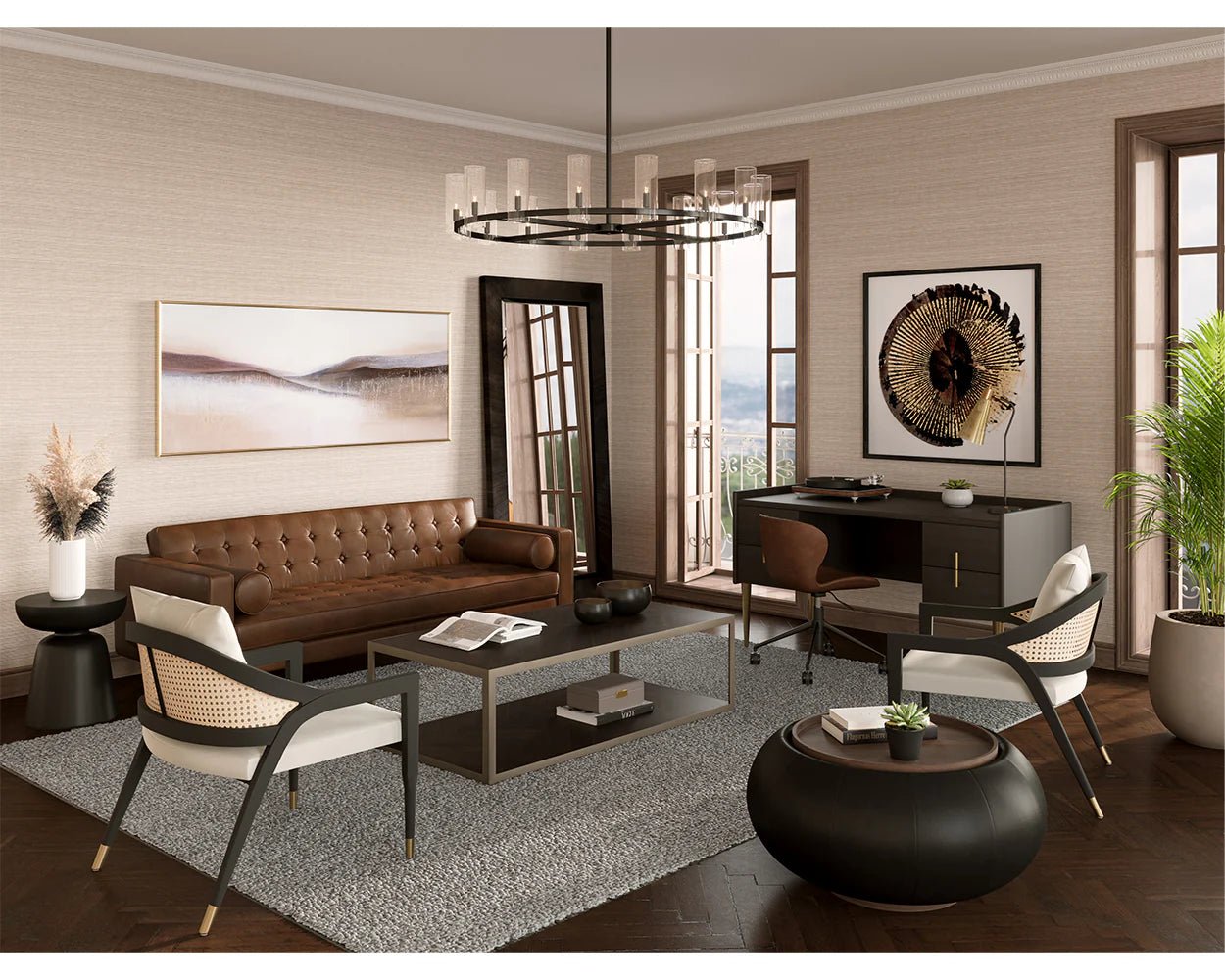 Arabella Office Chair - Bravo Cognac - Central Designs