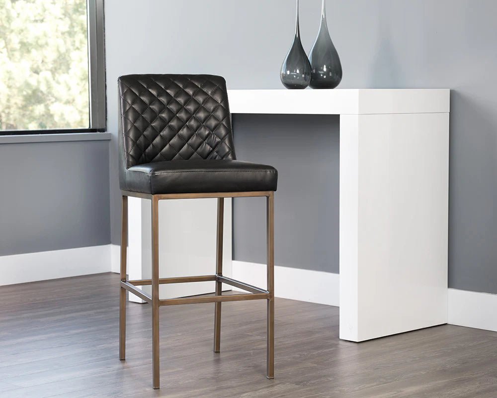 Leighland Bar Stool - Coal Black - Central Designs