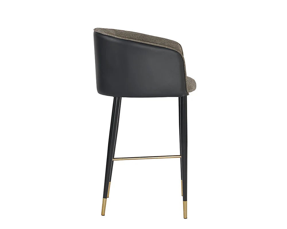 Asher Bar Stool - Sparrow Grey / Napa Black - Central Designs