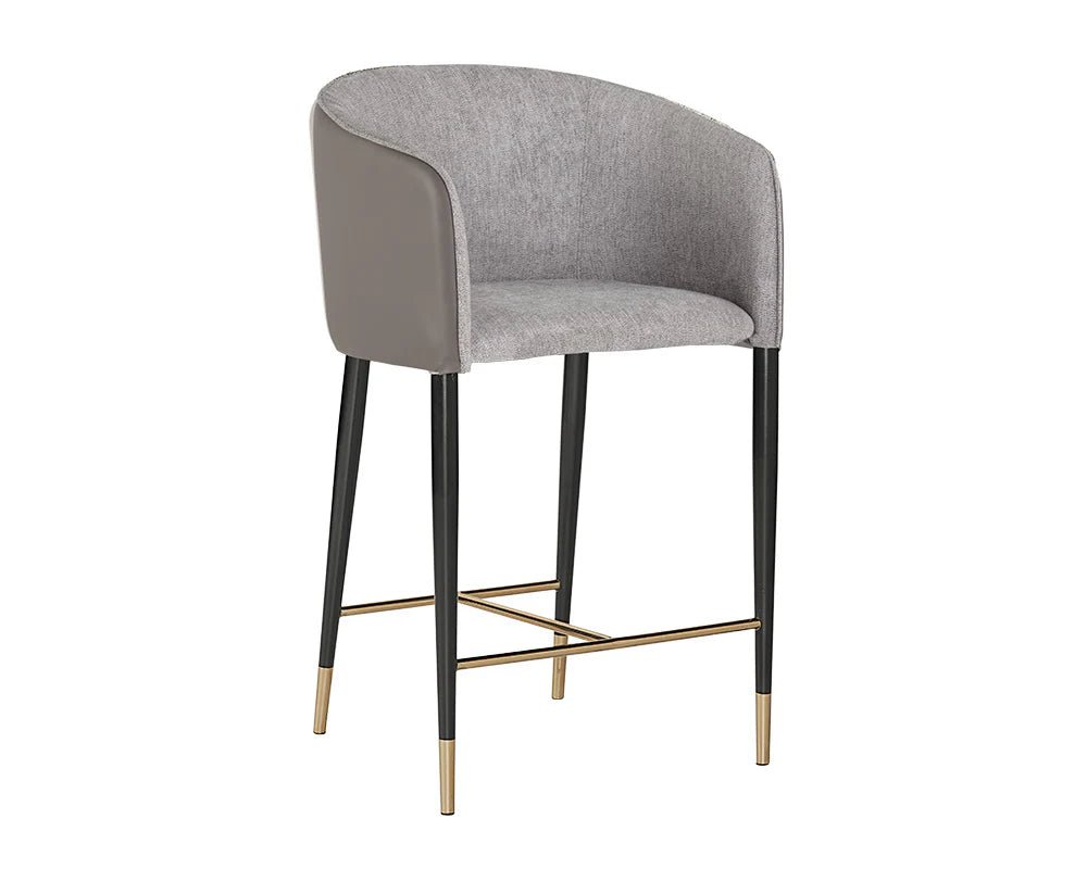 Asher Counter Stool - Flint Grey / Napa Taupe - Central Designs