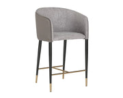 Asher Counter Stool - Flint Grey / Napa Taupe - Central Designs