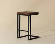 Boone Counter Stool - Black - Bravo Cognac - Central Designs