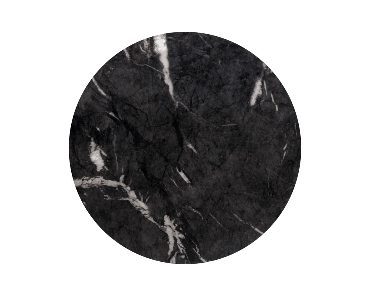 Goya End Table - Marble Look - Black - Central Designs