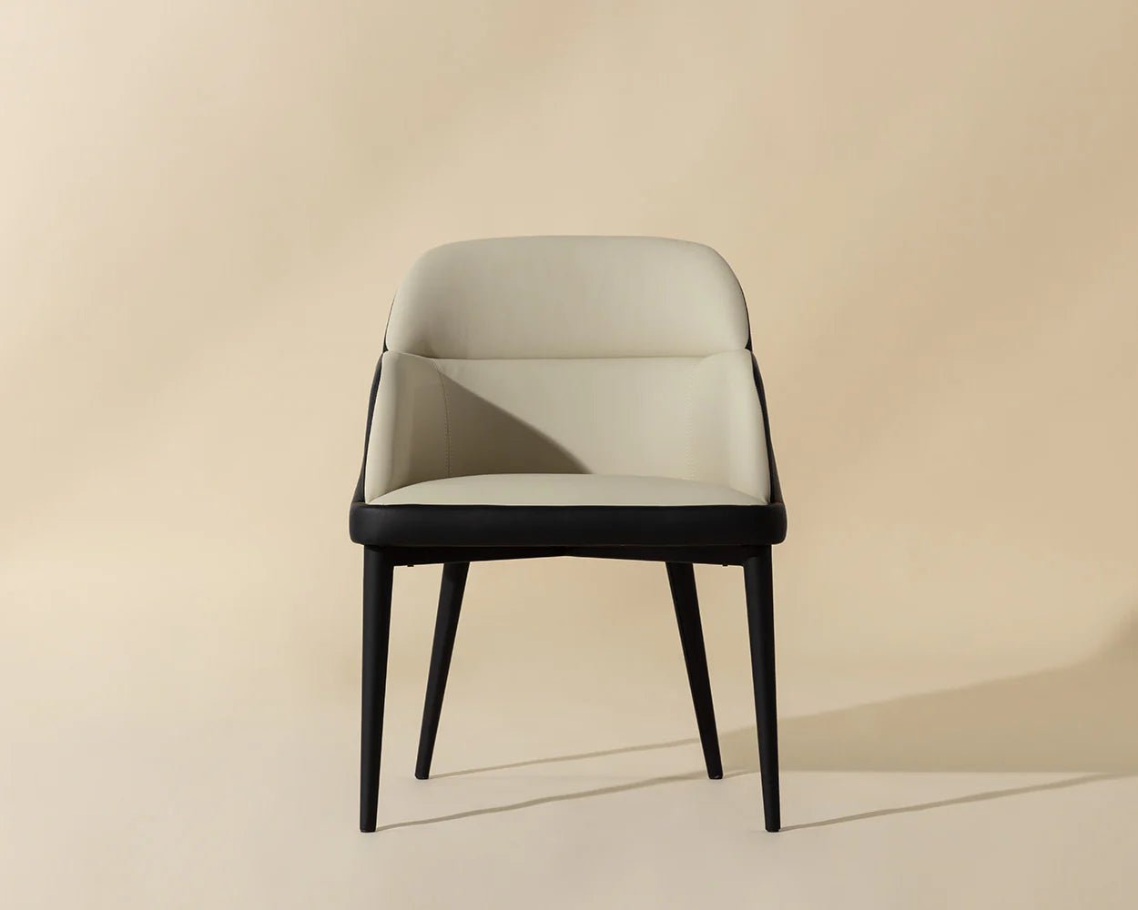 Hagan Dining Armchair - Dillon Cream / Dillon Black - Central Designs