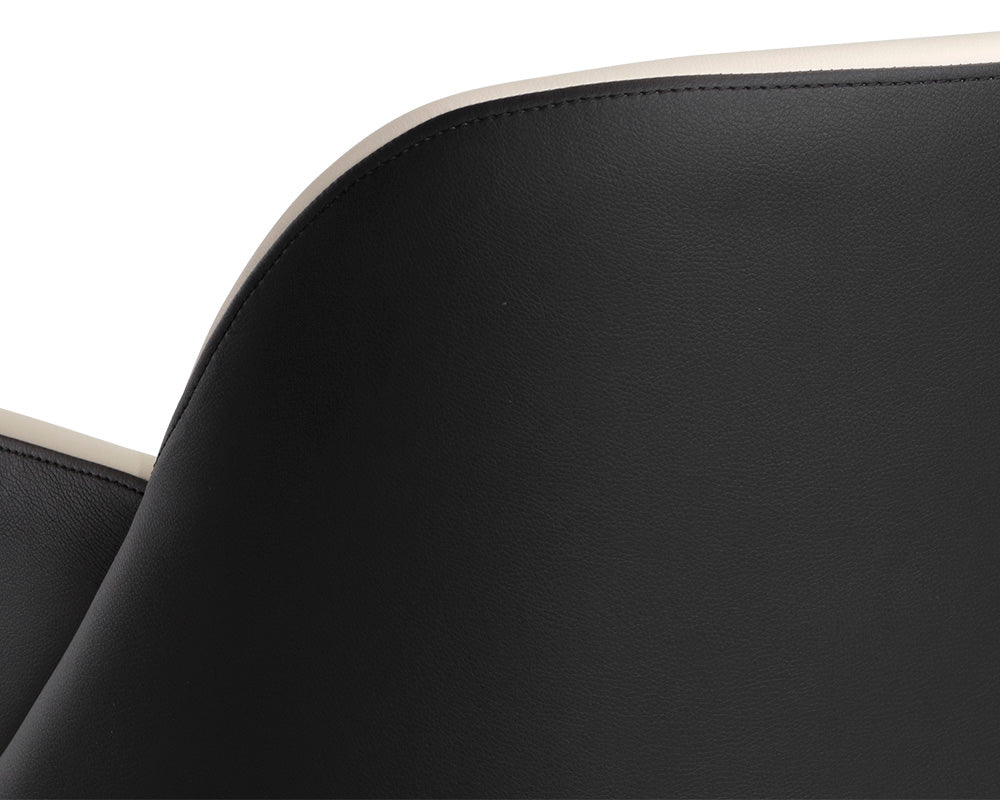 Hagan Dining Armchair - Dillon Cream / Dillon Black - Central Designs