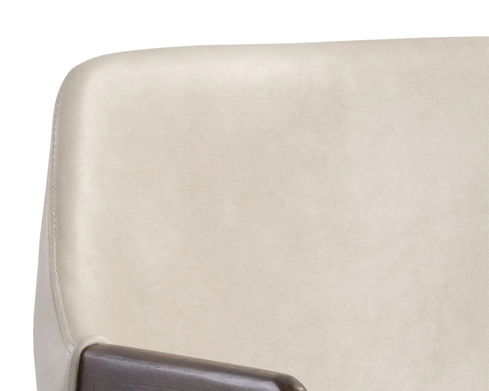 Milton Dining Armchair - Smoke Acacia - Bravo Cream - Central Designs