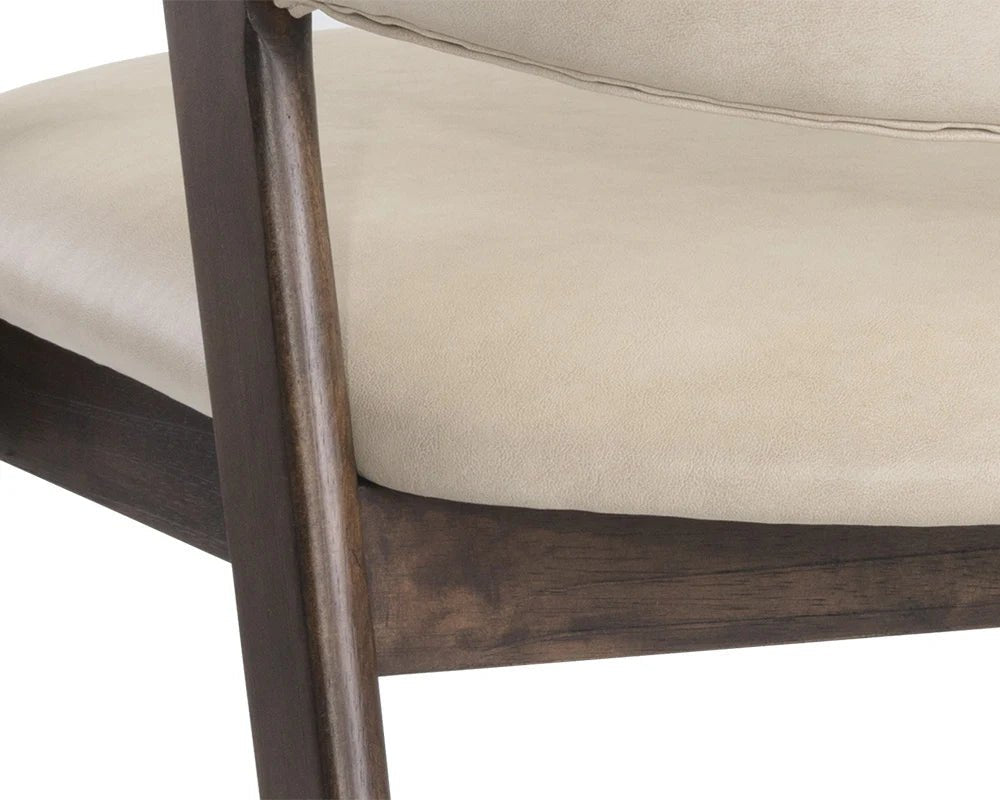 Milton Dining Armchair - Smoke Acacia - Bravo Cream - Central Designs