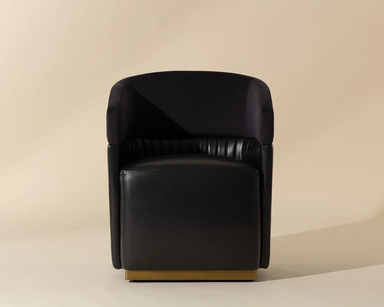 Genval Wheeled Lounge Chair - Abbington Black / Cantina Black - Central Designs
