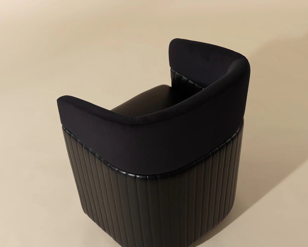 Genval Wheeled Lounge Chair - Abbington Black / Cantina Black - Central Designs