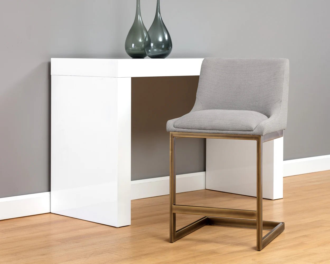 Holly Counter Stool - Zenith Soft Grey - Central Designs
