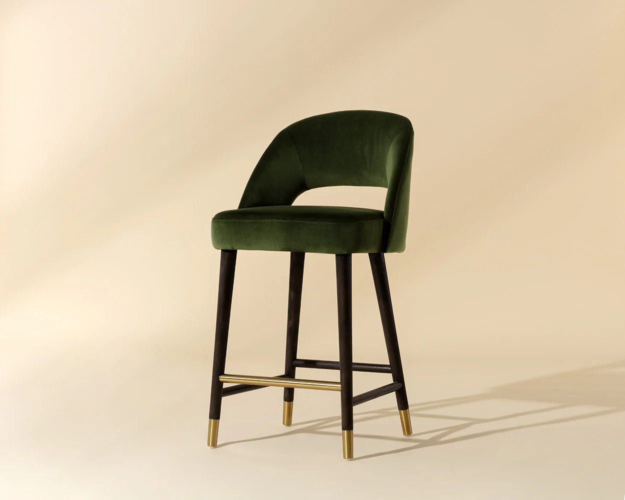 Monae Counter Stool - Moss Green - Central Designs