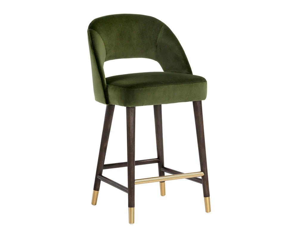 Monae Counter Stool - Moss Green - Central Designs
