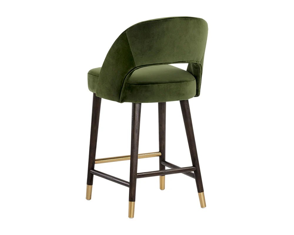 Monae Counter Stool - Moss Green - Central Designs
