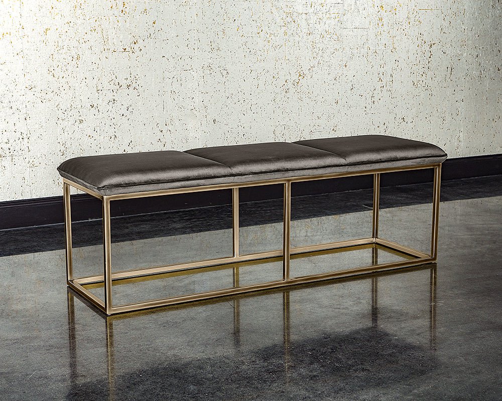 Alley Bench - Rustic Bronze - Piccolo Pebble - Central Designs