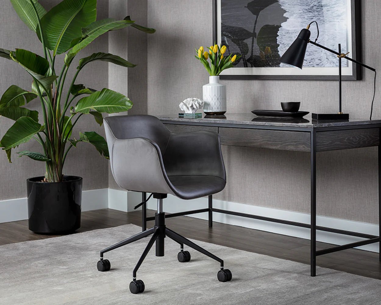 Owen Office Chair - Town Grey / Roman Grey - Central Designs