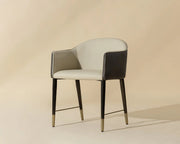 Kylin Dining Armchair - Dillon Cream / Bravo Ash - Central Designs