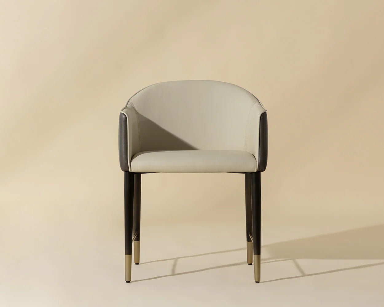 Kylin Dining Armchair - Dillon Cream / Bravo Ash - Central Designs