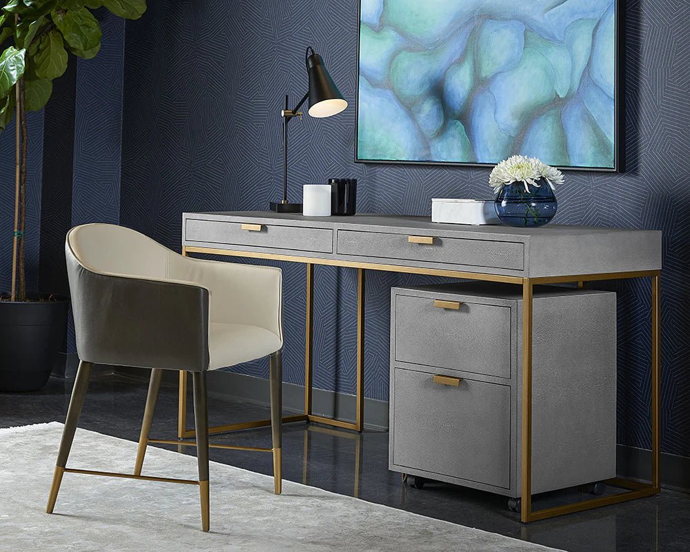 Kylin Dining Armchair - Dillon Cream / Bravo Ash - Central Designs