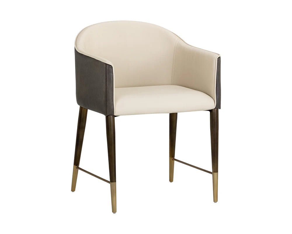 Kylin Dining Armchair - Dillon Cream / Bravo Ash - Central Designs