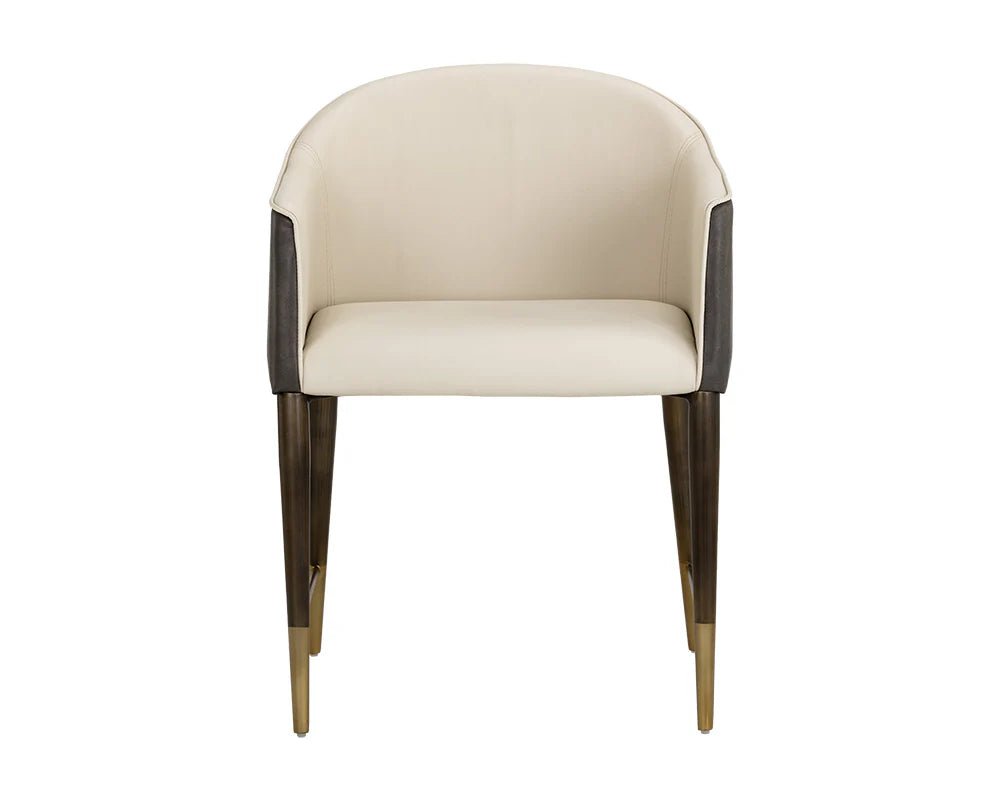 Kylin Dining Armchair - Dillon Cream / Bravo Ash - Central Designs