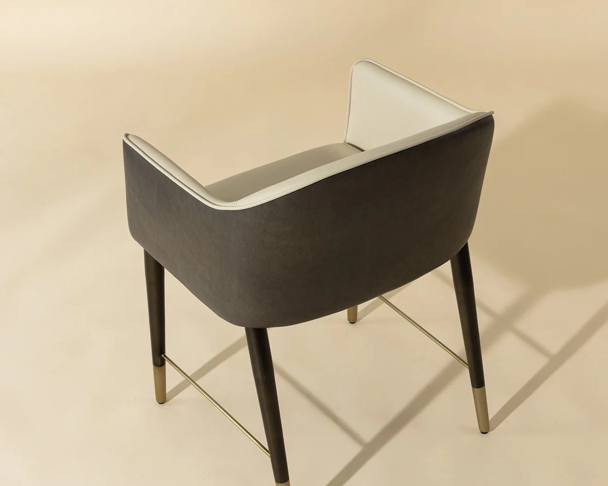 Kylin Dining Armchair - Dillon Cream / Bravo Ash - Central Designs
