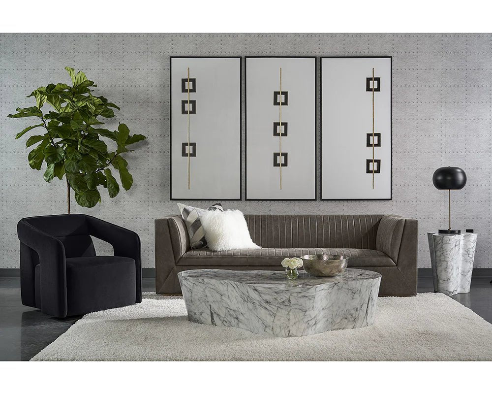 Kendrick Swivel Lounge Chair - Abbington Black - Central Designs