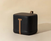 Axio Ottoman - Napa Black / Napa Cognac - Central Designs