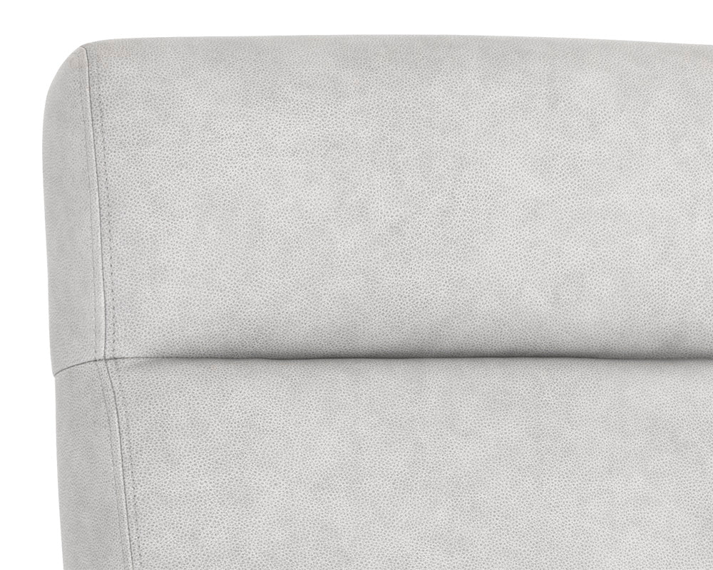 Collin Office Chair - Brown - Saloon Light Grey Leather - Central Designs