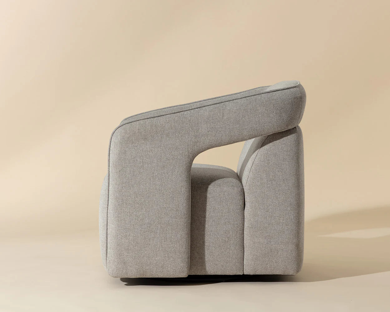 Kendrick Swivel Lounge Chair - Belfast Heather Grey - Central Designs