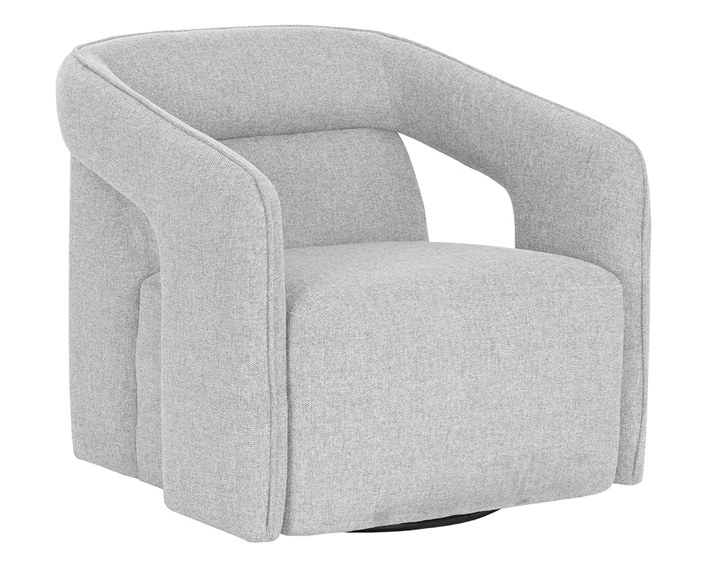 Kendrick Swivel Lounge Chair - Belfast Heather Grey - Central Designs